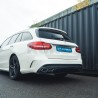 MERCEDES C-CLASS sedan/kombi W205 gloss black dyfuzor & BLACK TIPS