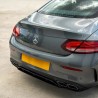 MERCEDES C-CLASS coupe W205 gloss black dyfuzor & BLACK TIPS