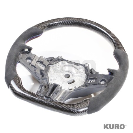 BMW Gxx 5,8,X3,X4,X5,X6,X7,M5,M8,X3M,X4M,X5M,X6M,X7M carbon / ALCANTARA FLAT BOTTOM kierownica z podgrzewanie