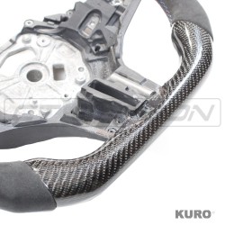 BMW Gxx 5,8,X3,X4,X5,X6,X7,M5,M8,X3M,X4M,X5M,X6M,X7M carbon / ALCANTARA FLAT BOTTOM kierownica z podgrzewanie