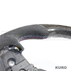 BMW Gxx 5,8,X3,X4,X5,X6,X7,M5,M8,X3M,X4M,X5M,X6M,X7M carbon / ALCANTARA FLAT BOTTOM kierownica z podgrzewanie