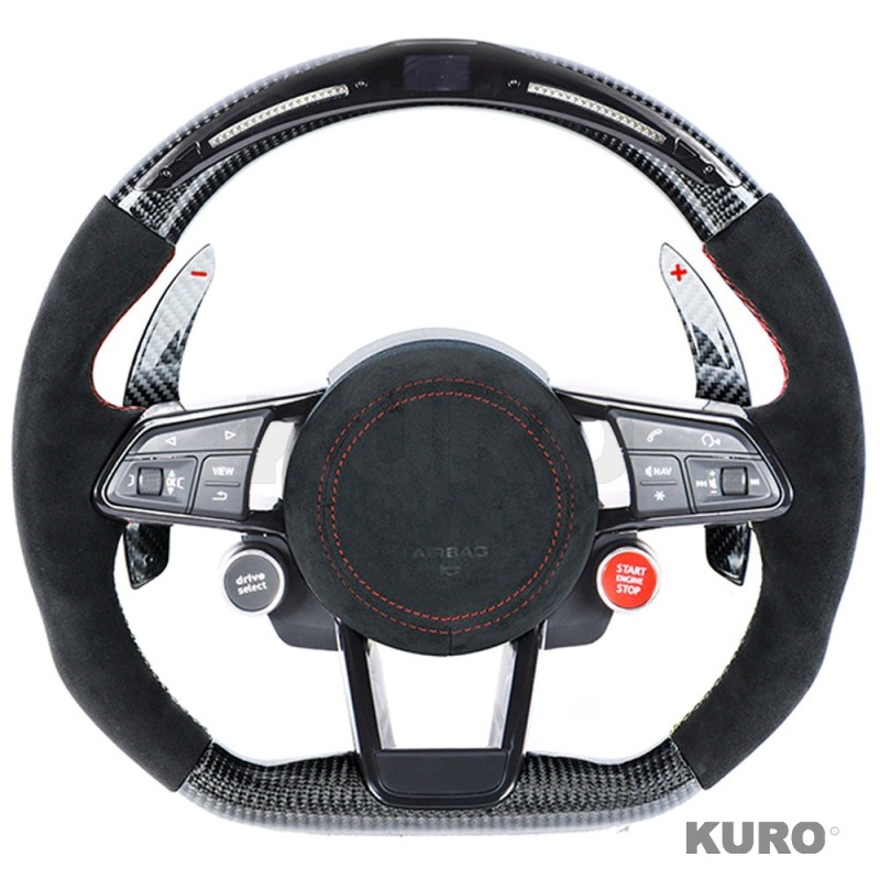 AUDI R8/TT carbon / ALCANTARA LED FLAT BOTTOM CUSTOM kierownica