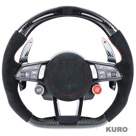 AUDI R8/TT carbon / ALCANTARA LED FLAT BOTTOM CUSTOM kierownica