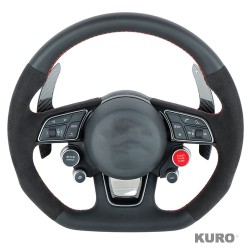 AUDI B9 LEATHER / ALCANTARA FLAT BOTTOM CUSTOM kierownica