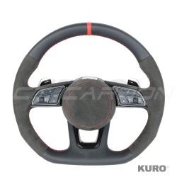 AUDI B9 LEATHER / ALCANTARA FLAT BOTTOM CUSTOM kierownica