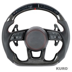 AUDI B9 carbon / LEATHER LED FLAT BOTTOM CUSTOM kierownica