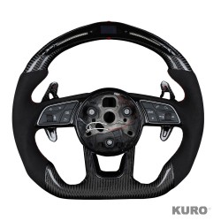 AUDI B9 carbon / ALCANTARA LED FLAT BOTTOM CUSTOM kierownica