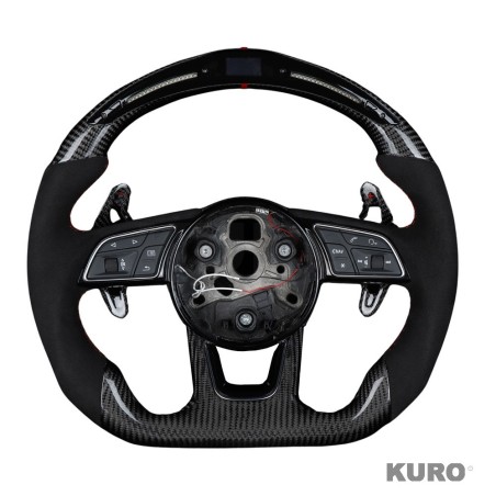 AUDI B9 carbon / ALCANTARA LED FLAT BOTTOM CUSTOM kierownica