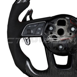 AUDI B9 carbon / ALCANTARA LED FLAT BOTTOM CUSTOM kierownica