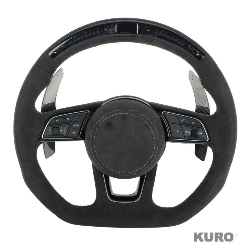 AUDI B9 FULL ALCANTARA LED FLAT BOTTOM CUSTOM kierownica