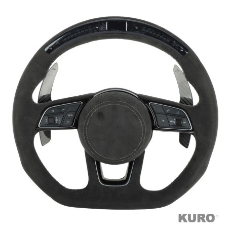 AUDI B9 FULL ALCANTARA LED FLAT BOTTOM CUSTOM kierownica