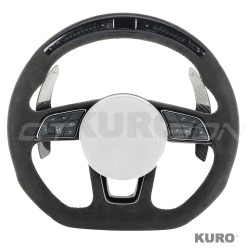 AUDI B9 FULL ALCANTARA LED FLAT BOTTOM CUSTOM kierownica