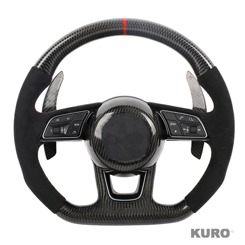 AUDI B9 carbon / ALCANTARA FLAT BOTTOM CUSTOM kierownica