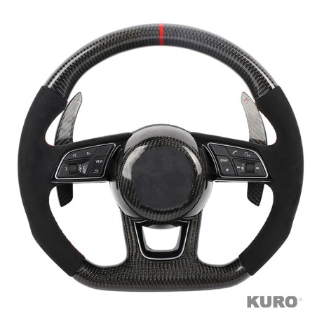 AUDI B9 carbon / ALCANTARA FLAT BOTTOM CUSTOM kierownica
