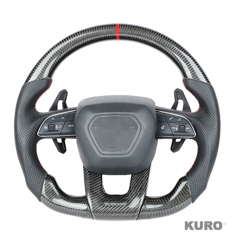 LAMBORGHINI URUS carbon / LEATHER FLAT BOTTOM CUSTOM kierownica