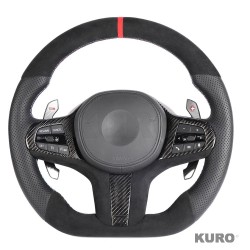 BMW G8X LEATHER / ALCANTARA FLAT BOTTOM CUSTOM kierownica