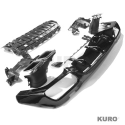 MERCEDES W213 2017-2020 E-CLASS gloss black dyfuzor & TIPS