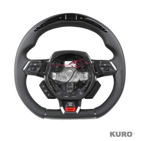 LAMBORGHINI HURACAN LEATHER / carbon LED FLAT BOTTOM CUSTOM kierownica