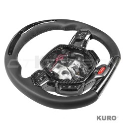 LAMBORGHINI HURACAN LEATHER / carbon LED FLAT BOTTOM CUSTOM kierownica