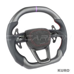 AUDI A6/S6/RS6 & A7/S7/RS7 C8 carbon / LEATHER FLAT TOP i BOTTOM CUSTOM kierownica