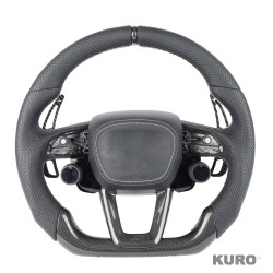 AUDI A6/S6/RS6 & A7/S7/RS7 C8 PERFORATED LEATHER / carbon FLAT BOTTOM CUSTOM kierownica