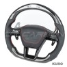 AUDI A6/S6/RS6 & A7/S7/RS7 C8 carbon / LEATHER LED FLAT BOTTOM CUSTOM kierownica