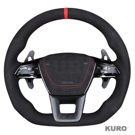 AUDI A6/S6/RS6 & A7/S7/RS7 C8 FULL ALCANTARA FLAT BOTTOM CUSTOM kierownica