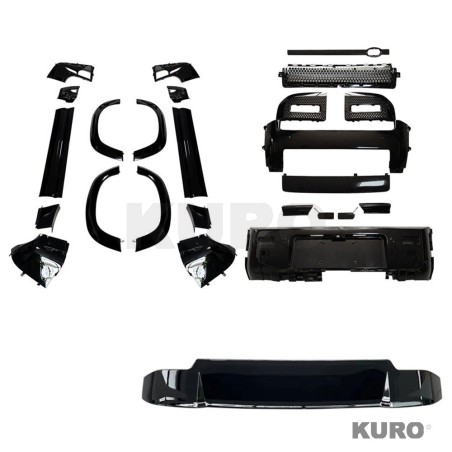 LAND ROVER DEFENDER L663 90 gloss black zestaw - V2