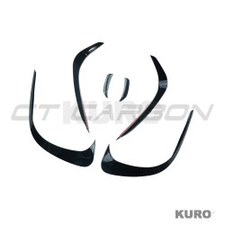 MERCEDES W206 2021+ C-CLASS gloss black zderzak przedni listwa