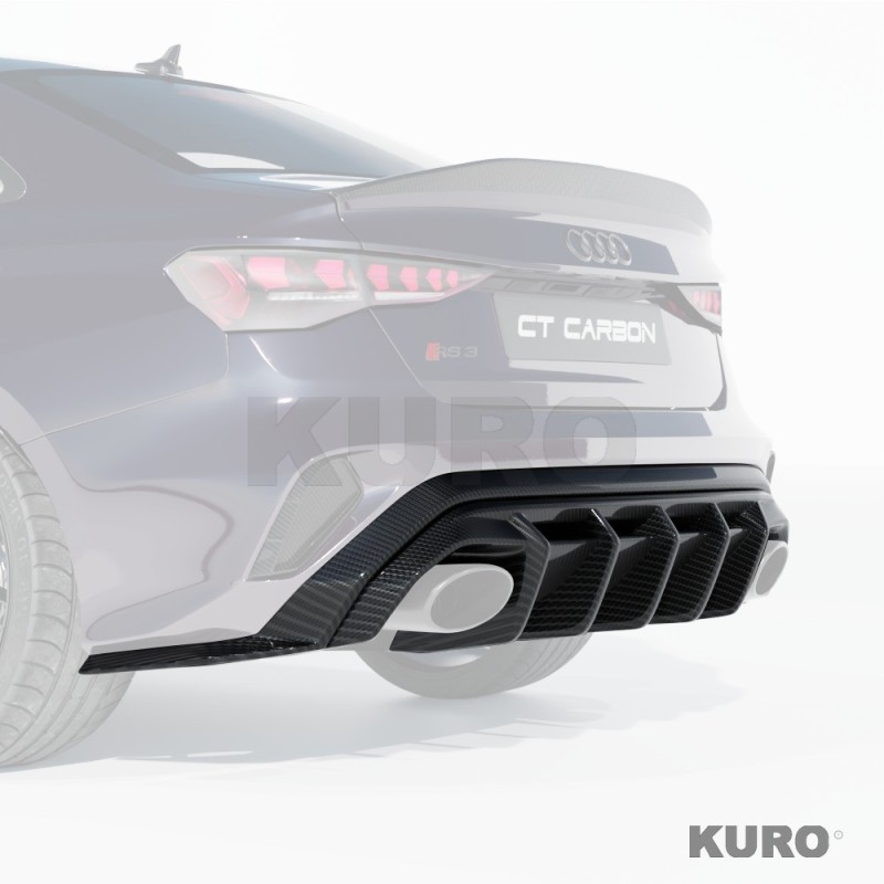 AUDI RS3 8Y 2025+ sedan carbon dyfuzor - V1 - CT DESIGN