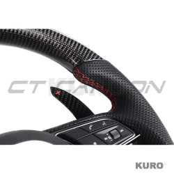 AUDI B9 & 8V 2016-2024 carbon / LEATHER FLAT BOTTOM CUSTOM kierownica