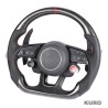 AUDI B9 & 8V 2016-2024 carbon / LEATHER FLAT BOTTOM CUSTOM kierownica