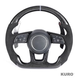 AUDI B9 & 8V 2016-2024 carbon / ALCANTARA FLAT BOTTOM CUSTOM kierownica