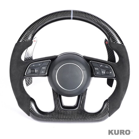 AUDI B9 & 8V 2016-2024 carbon / ALCANTARA FLAT BOTTOM CUSTOM kierownica