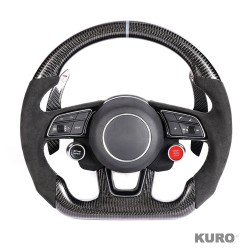 AUDI B9 & 8V 2016-2024 carbon / ALCANTARA FLAT BOTTOM CUSTOM kierownica