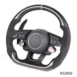AUDI B9 & 8V 2016-2024 carbon / ALCANTARA FLAT BOTTOM CUSTOM kierownica