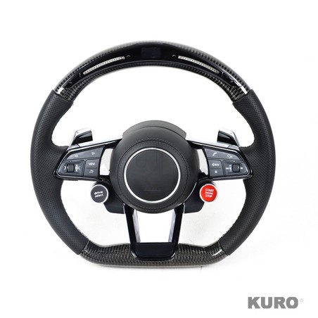 AUDI R8/TT carbon / LEATHER LED CUSTOM FLAT BOTTOM kierownica