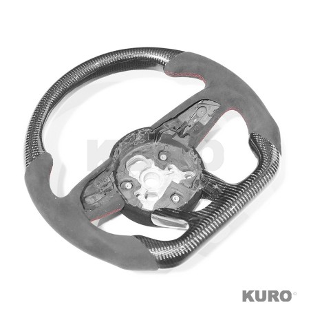 AUDI B9 & 8V 2016-2024 carbon / ALCANTARA FLAT BOTTOM CUSTOM kierownica
