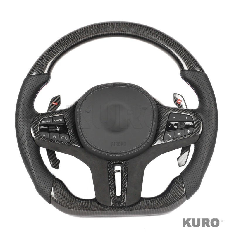 BMW Gxx carbon / LEATHER / FLAT BOTTOM CUSTOM kierownica