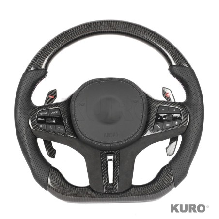 BMW Gxx carbon / LEATHER / FLAT BOTTOM CUSTOM kierownica