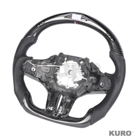 BMW GXX carbon / LEATHER / LED FLAT BOTTOM CUSTOM kierownica