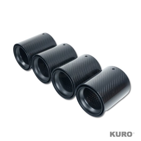 BMW F90/F92 M5 carbon końcówki wydechu - czarny matowy x4