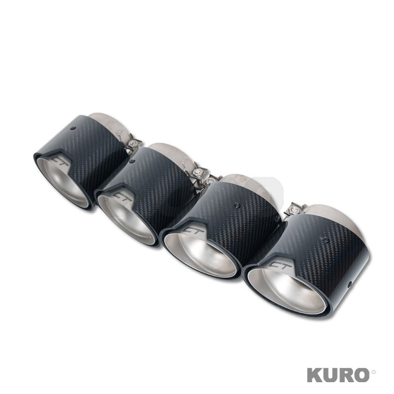 BMW M2, M3, M4 G87/G80/G81/G82/G83 CARBON końcówki wydechu - STAINLESS (zestaw OF 4)