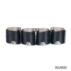 BMW M2, M3, M4 G87/G80/G81/G82/G83 CARBON końcówki wydechu - STAINLESS (zestaw OF 4)