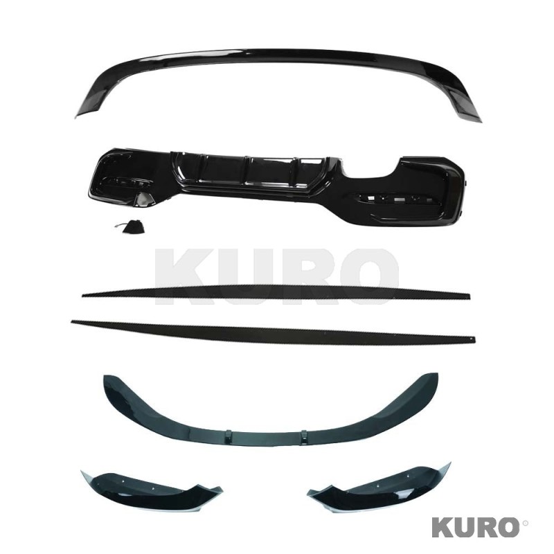 BMW F20/F21 1 SERIES LCI TWIN lewy gloss black zestaw - V4
