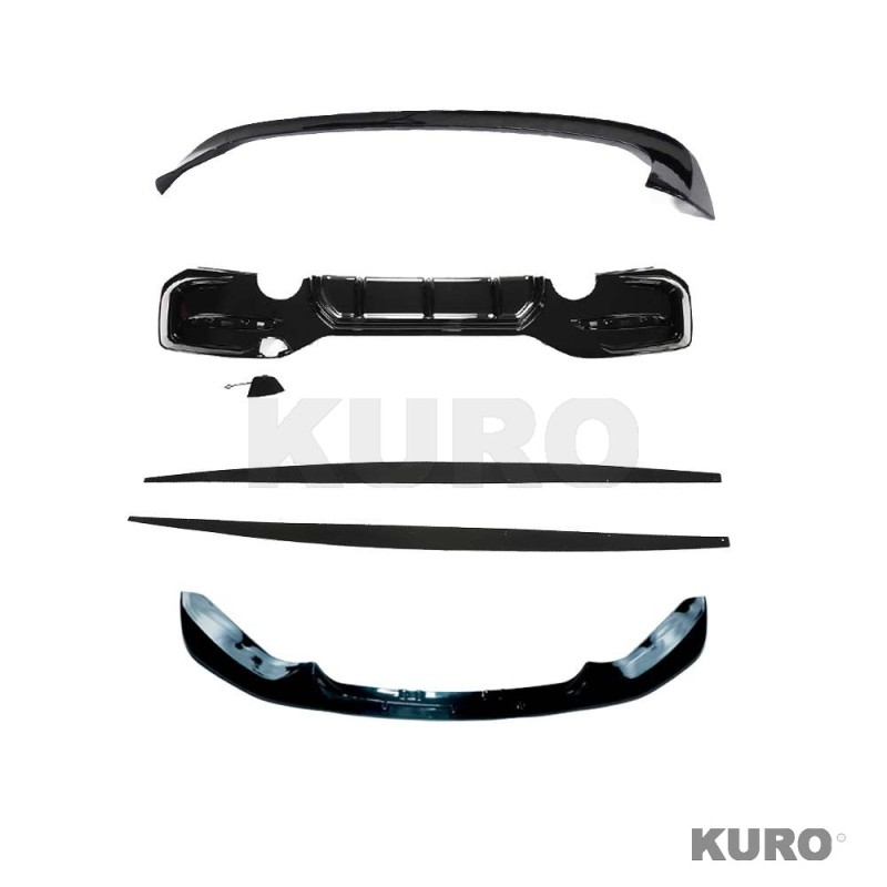 BMW F20/F21 1 SERIES LCI DUAL EXIT gloss black zestaw - V3