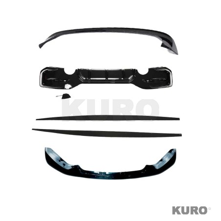 BMW F20/F21 1 SERIES LCI DUAL EXIT gloss black zestaw - V3