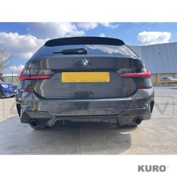BMW G20/G21 3 SERIES 2019-2022 PRE LCI gloss black ROUND EXHAUST dyfuzor
