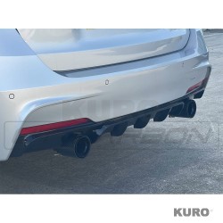 BMW 3 SERIES F30/F31 gloss black DUAL EXHAUST dyfuzor - V2