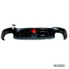 BMW G30/G38 5 SERIES 2017-2023 gloss black DUAL EXHAUST dyfuzor z LED - V4